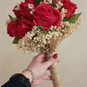 Rosehip bouquet and natural dried gypsophila